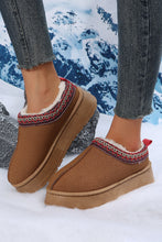Load image into Gallery viewer, Chestnut Contrast Print Suede Plush Lined Snow Boots