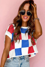 Load image into Gallery viewer, White Color Block Cap Sleeve Sweater