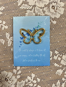 Butterfly clip and friendship card