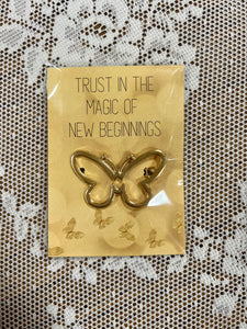 Butterfly clip and friendship card