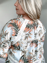 Load image into Gallery viewer, Lace Trim Peasant Top