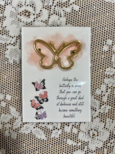 Butterfly clip and friendship card